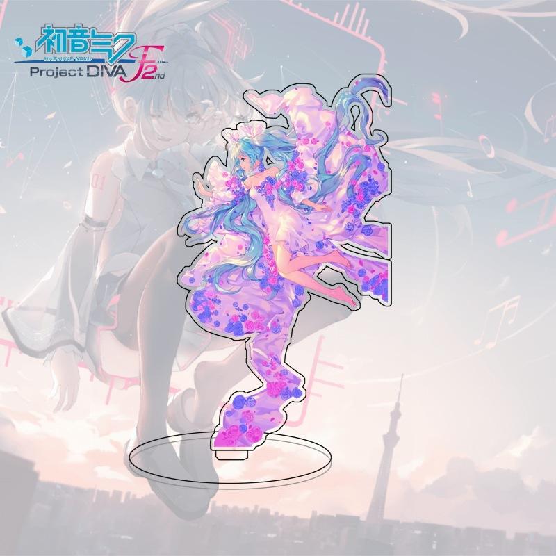 Large Standee Hatsune Miku Anime Acrylic Desktop Decor Cartoon Figure Collectible Gift For Fans