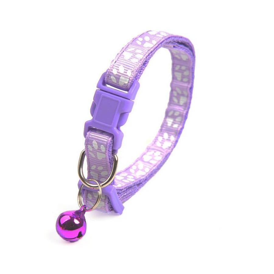 New Cute Bell Collar For Cats Dog Collar Teddy Bomei Dog Cartoon Funny Footprint Collars Leads Pet Cat Accessories Animal Goods