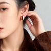 Elegant French Retro Enamel Ear Studs: Unpierced, High-End Design for 2026