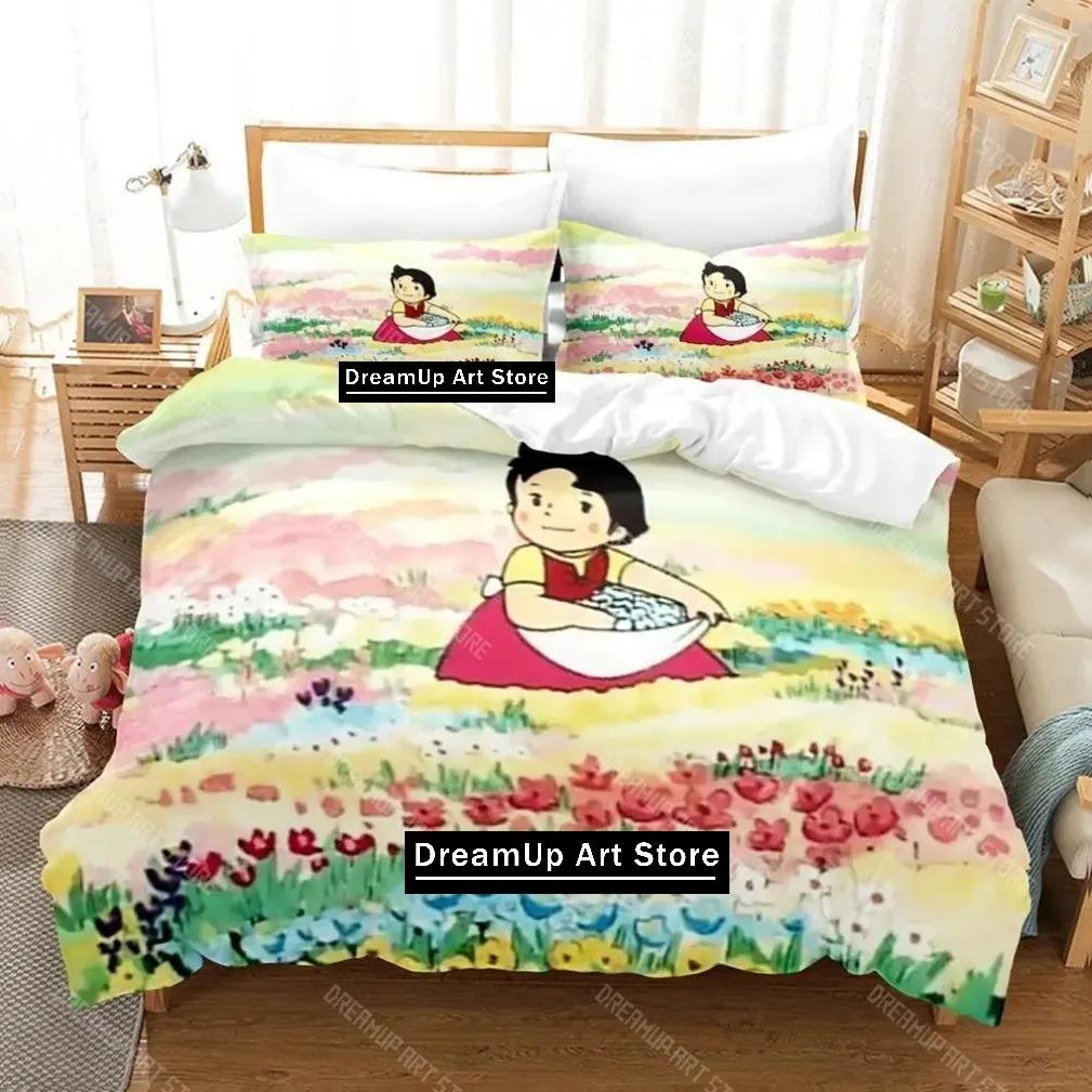Alps Heidi Bedding Set,Maiden Of The Alps Bedding Set Girl From,Funny Heidi And Family Cartoon Print Quilt Cover Pillowcase