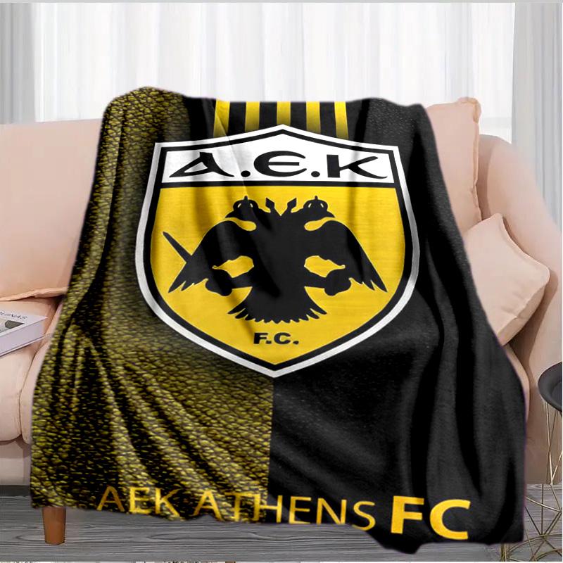 Coperta con Stemma Calcio Aek Adatta per Divani, Letti, Uffici e Campeggio - Regalo Perfetto per Halloween Natale