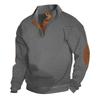 Spring and Autumn Splicing Small Checked Men's Long Sleeve Casual Top Embroidered Cardigan Pullover Sweater