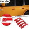 For Ford Bronco -2025 Exterior Door Handle Trim Cover Accessories Red 5PCS