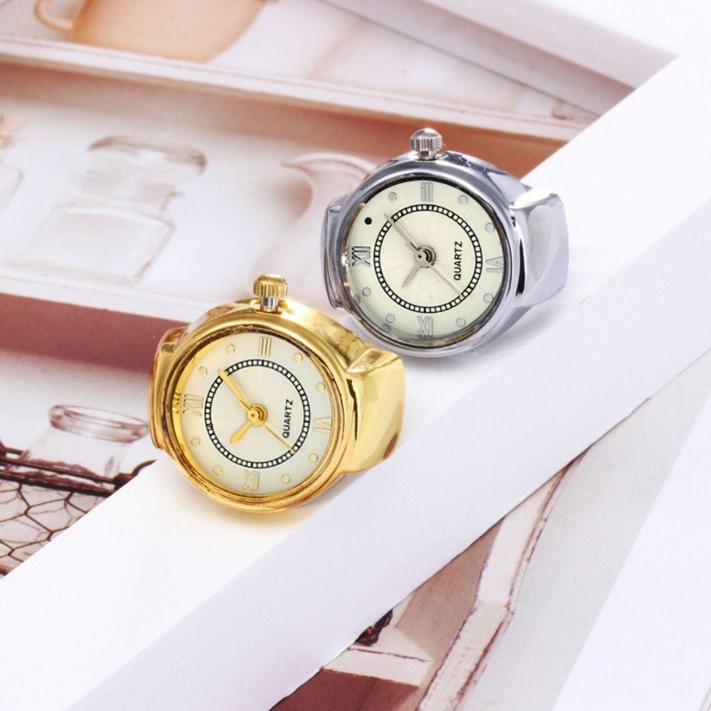 Vintage Ring Watches Mini Elastic Strap Ring Fashion Quartz Watch Rings Jewelry