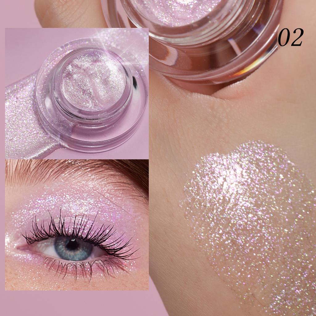 YOUNG VISION Liquid Gel Glitter Eyeshadow, Face & Body, Quick-Dry, Sheer Waterlight Liquid Gel Formula, Easy Blend for Long Lasting Galactic Glow