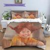 Biancheria da letto con motivo Pippi Calzelunghe, Set piumone Copripiumone Federa Regalo di Compleanno per la Casa (1 * copripiumino + 2 * federa, senza nucleo)