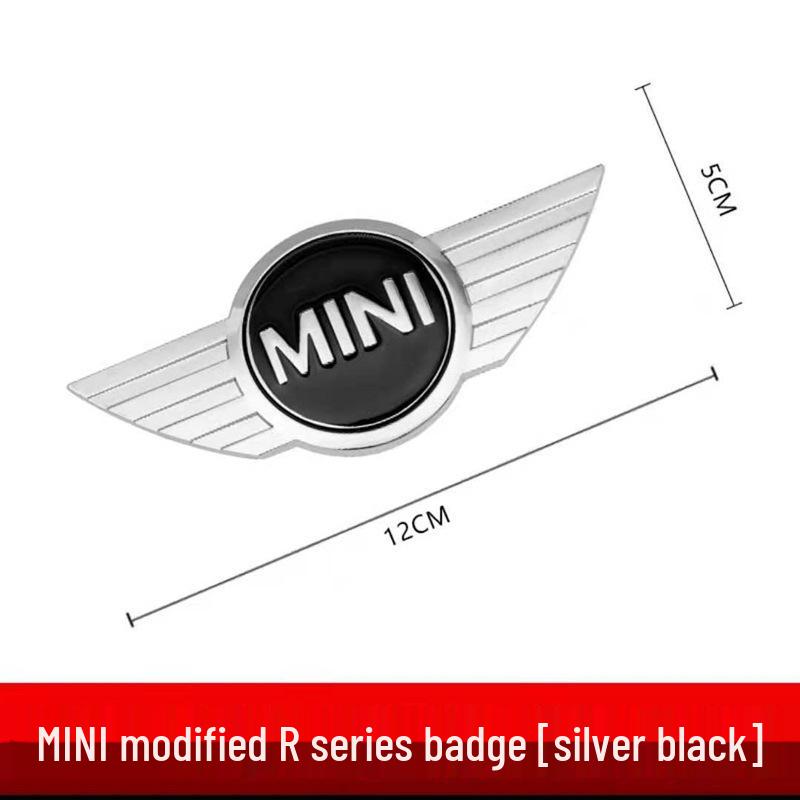 Mini Car Metal Hood & Rear Emblem Sticker Set