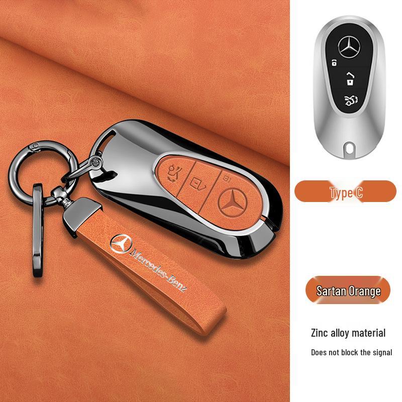 Luxury Mercedes Key Cover for C260L, C200L, GLC300L, E300L & 2024 S-Class