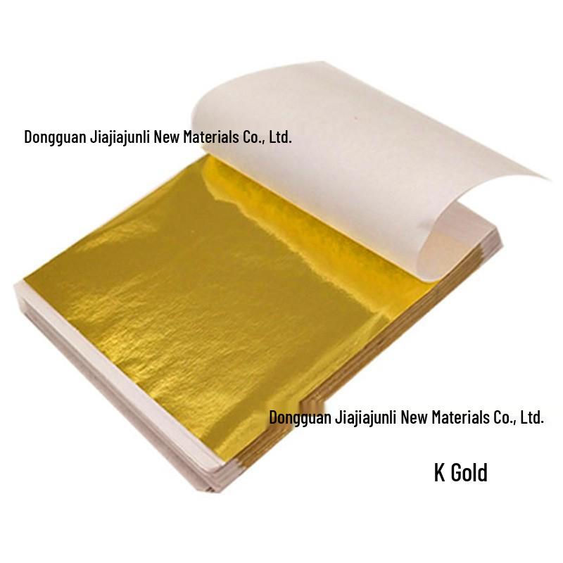 Taiwan Three-Color Imitation Gold Leaf: DIY Colored Foil Epoxy K Gold, Silver, Rose Gold Sheets (90-150/Pack)