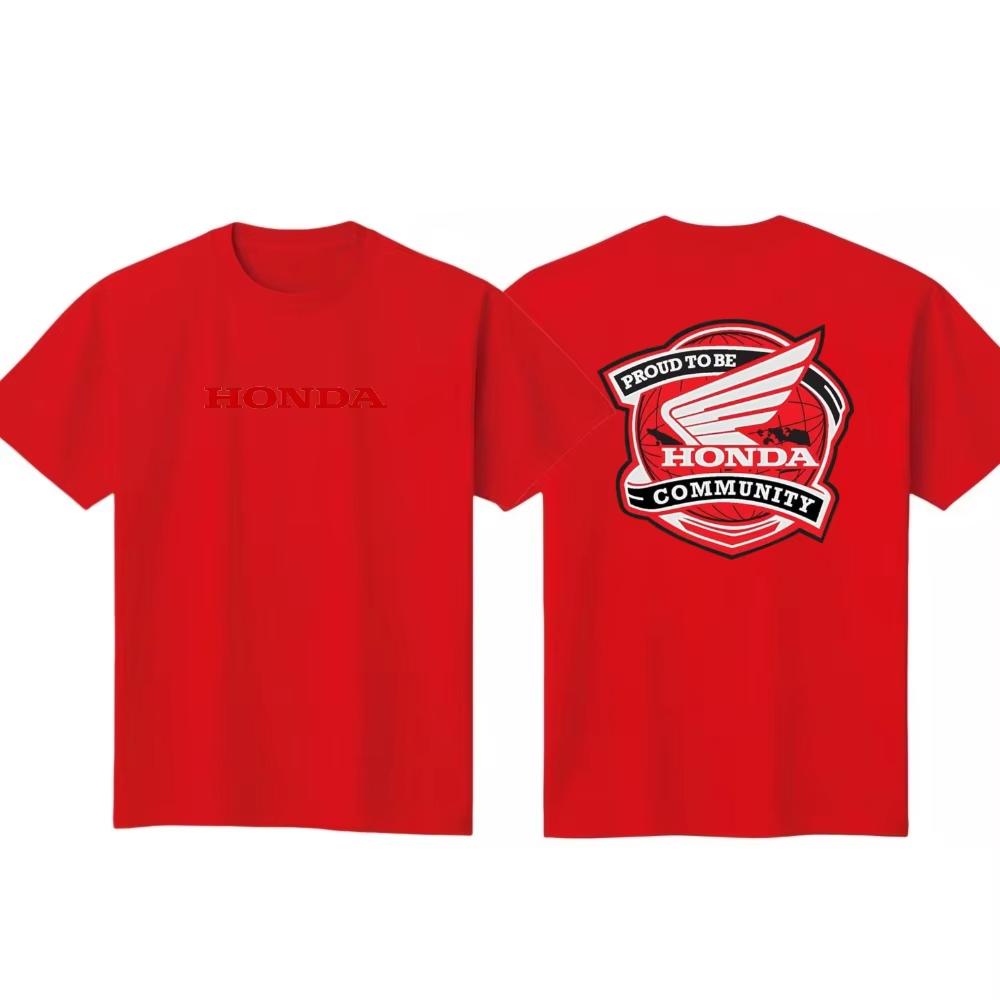 

Honda Mens and Womens Tshirt Summer Highend Brand Cotton Tee Honda Racing Shortsleeved Spring Autumn Motorcycle Cycling Top M