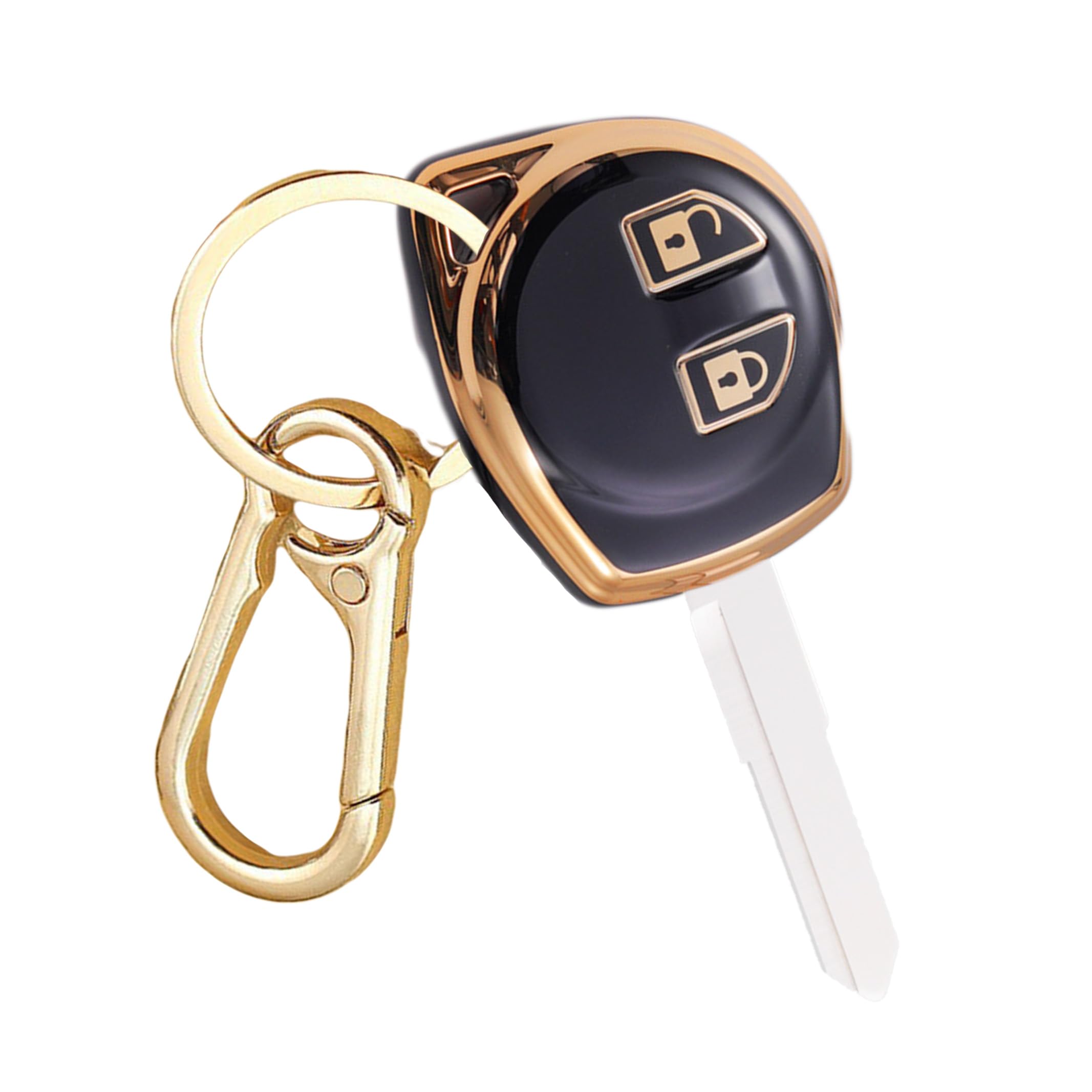 [FRACTAL CREATION] Suzuki car key cover with carabiner hook key чёрный