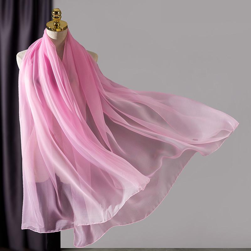 Fashion Solid Soft silk Scarf Spring and Autumn long Shawl Female Summer Sunscreen high quality Scarves Headband Hijab Bandana