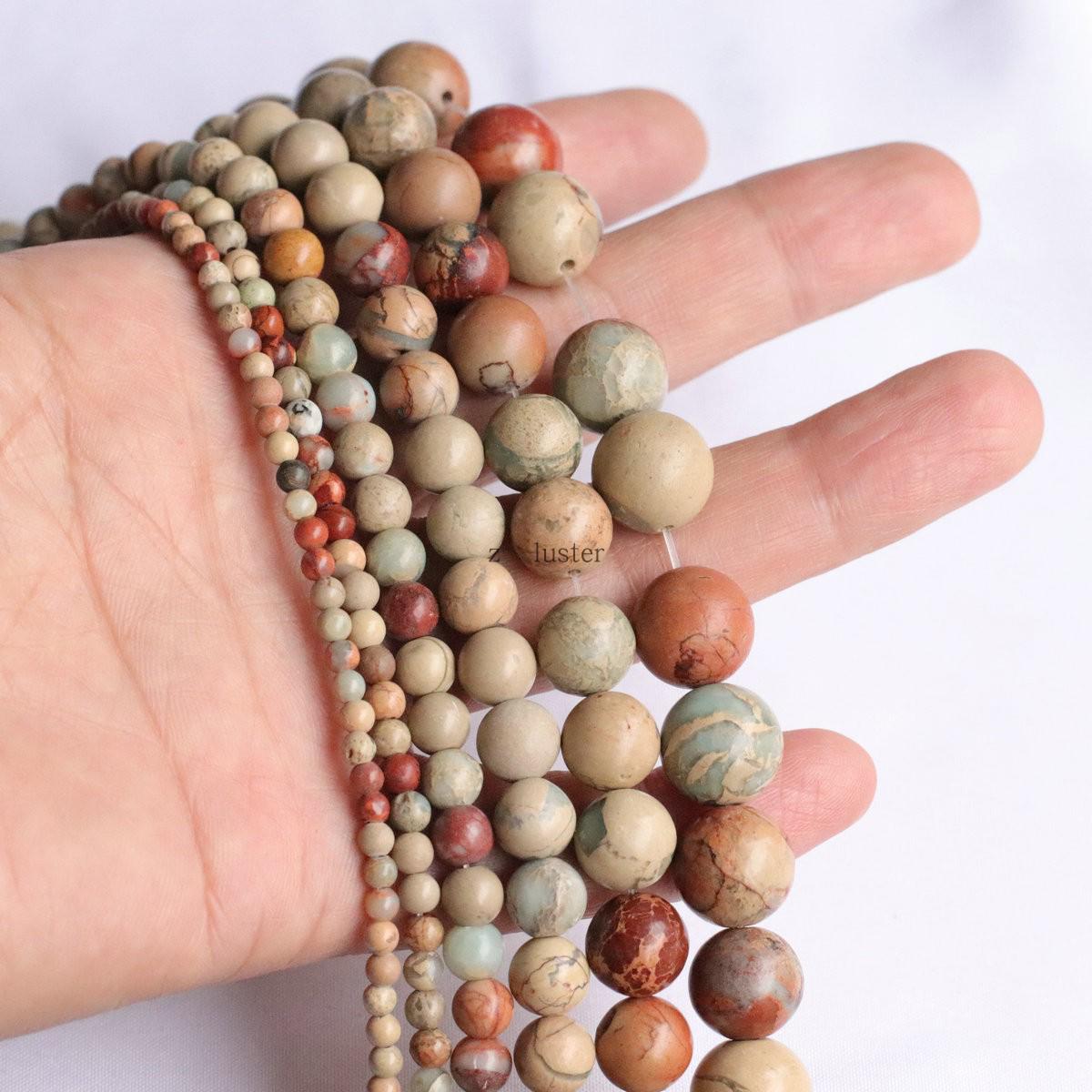 Natural Shoushan Stone Snake Skin Green Dragon Pattern Round Beads 4-12mm for DIY Jewelry Making.