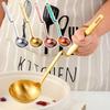 Anti Scalding Stainless Steel Soup Spoon Long Handle Oil Filter Skimmer Spoon  Cooking Essential