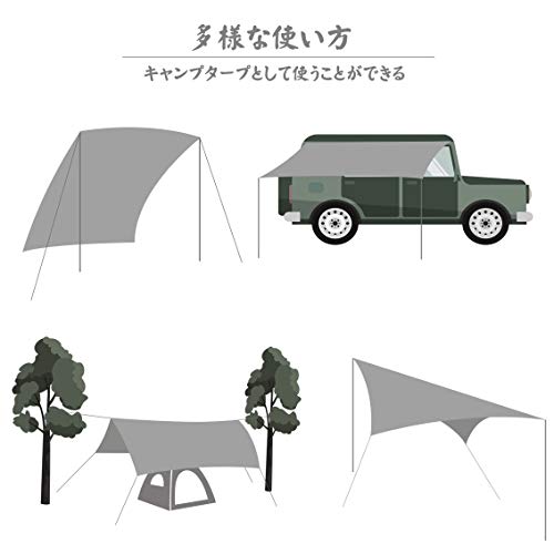 Waterproof Tent Sheet, Picnic Sheet, Ground Sheet, Double-Sided Waterproof, Sunshade, UV Protection, Lightweight, with Storage Bag, Perfect for Outdoo