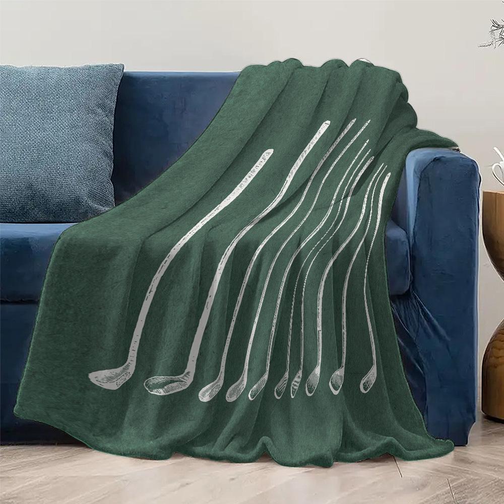 Golf Lover Blanket Throw Soft Fleece Bed Blanket Sports Gift for Men Women Golf Theme Decoration
