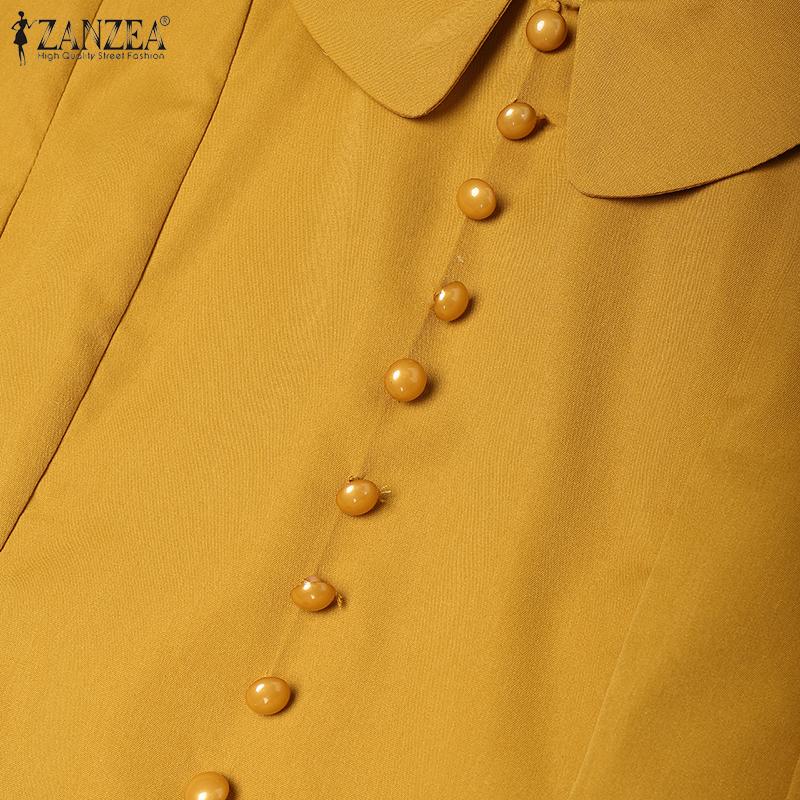 ZANZEA Lässiges Sommerkleid mit kurzen Ärmeln für Damen