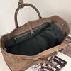 Internet Celebrity Same Style Fashionable All-matching Retro Suede Tote Design Portable Shoulder Bag