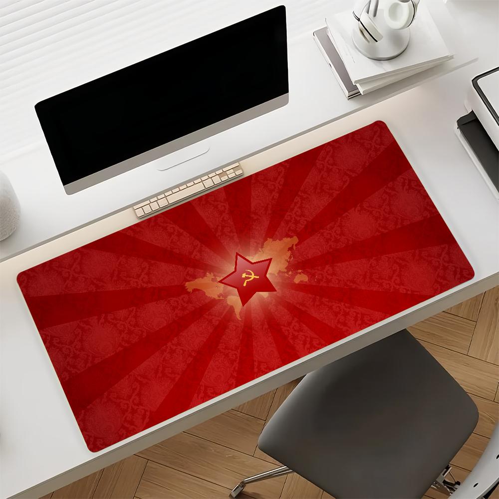 Flag of URSS Mouse Pad Non-slip Rubber Gamer Balance Computer Mat Decoracion Deskmat Laptop Office Large