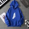 2025 Unisex Leaf Print Hoodie Sweatshirt Couple Matching Full Sleeve Street Style Fashionable Versatile Women's Hooded Top Fashi
