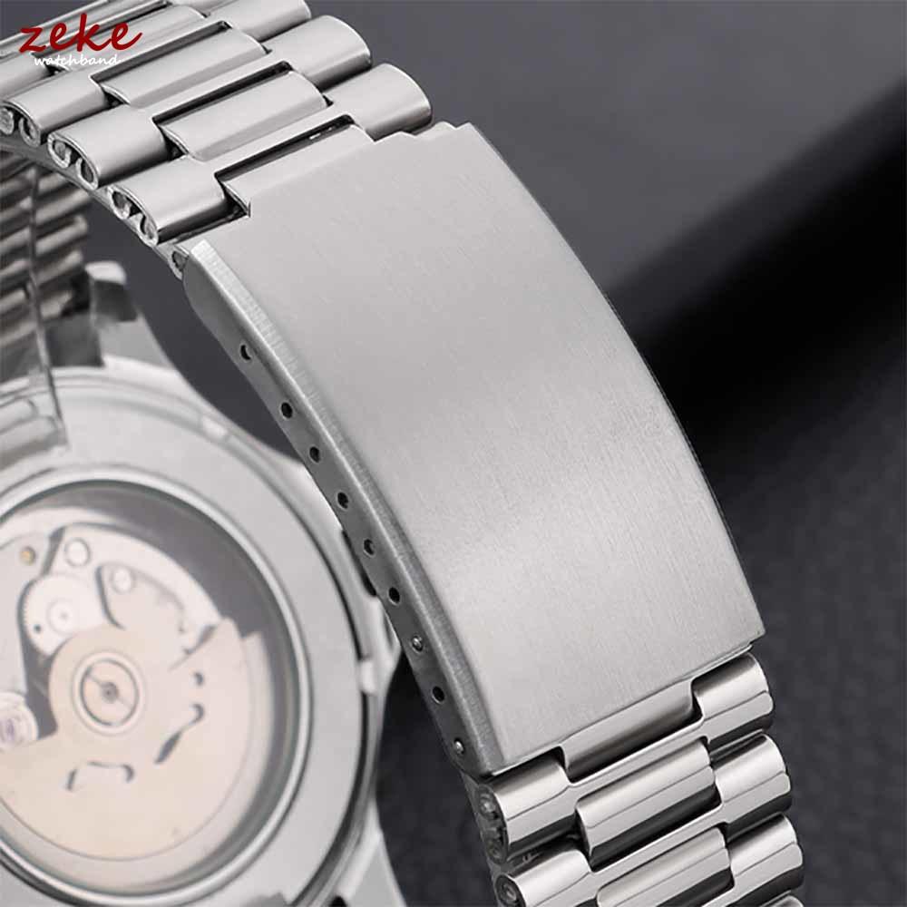 18mm 20mm 22mm Strainless Steel Watch Bracelets Silver Gold Metal Watch Band Folding Safety Buckle Universal Strap for Seiko
