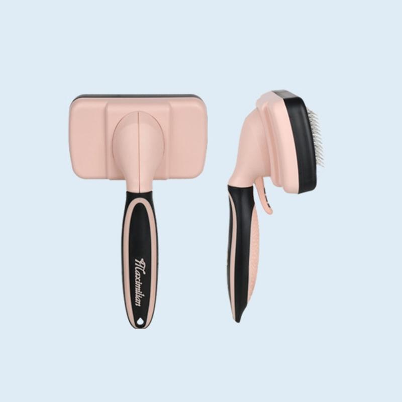 Dog Brushes Cat Combs Self Cleaning Slicker Brush for Shedding Hair Anti-Slip Handle Grooming Brush for Loose Fur