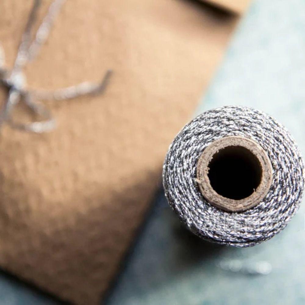 DIY Handgemacht Glitzer Gold Silber Schnur Faden Stricken Häkeln Handgewebter Draht Nähzubehör