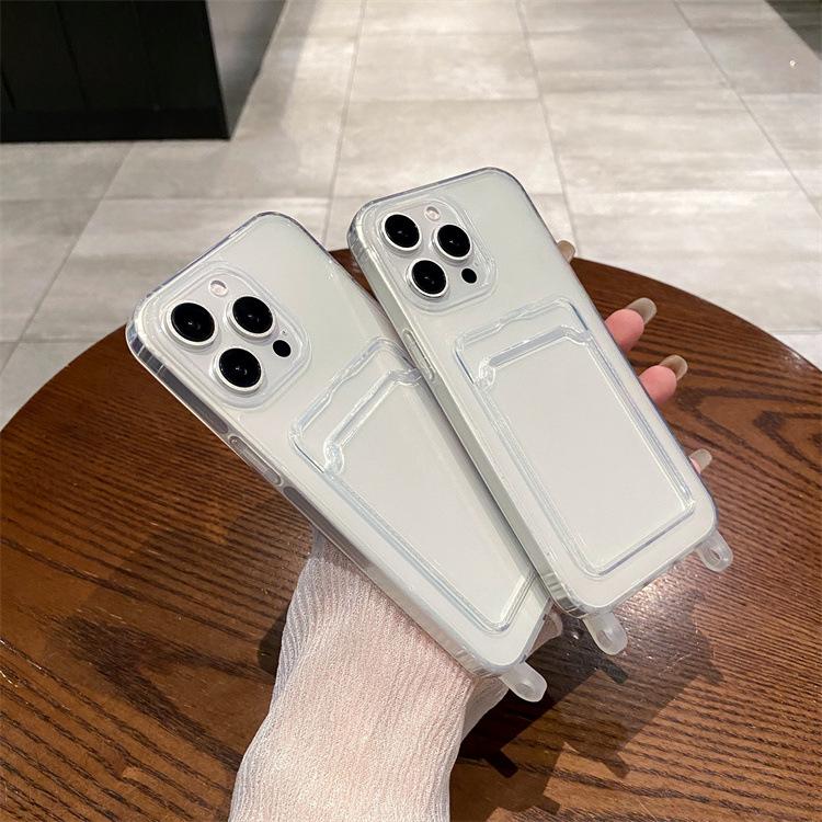 Creative Card Bag Is Suitable for Apple 11PRO Anti-drop Transparent Card Bag, Mobile Phone Case Iphone11 Simple Soft Protective Case.