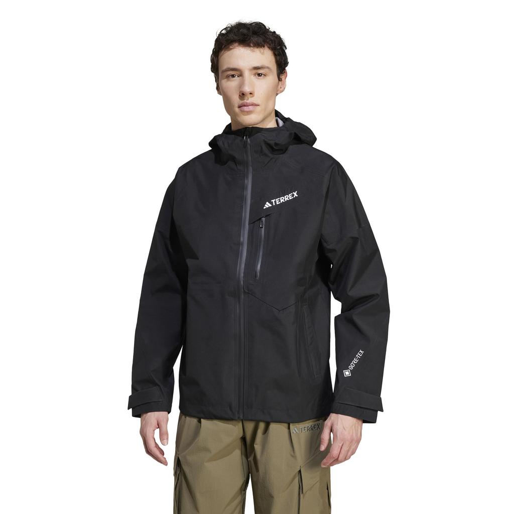 Adidas Hardshell Terrex Techlock Performance Jacket KVF60 Black 3-Layer GORE-TEX Men's (JF1355) J/L