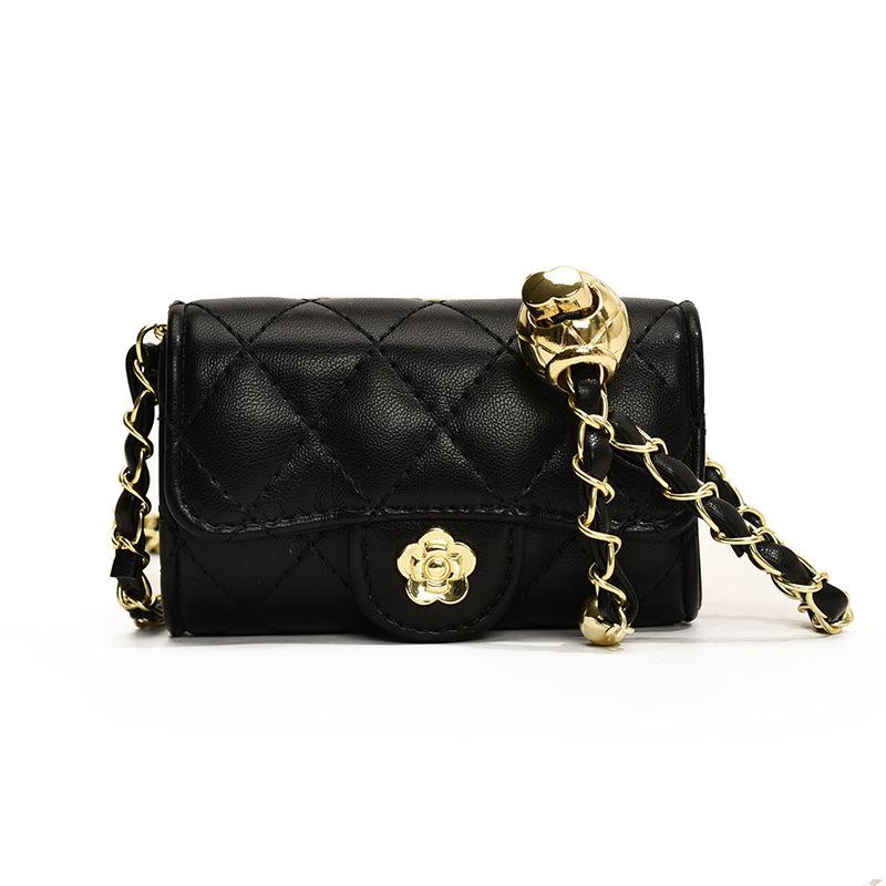 Fahsion Mini Shoulder Bag Chain Strap Korean Version Crossbody Bag Solid Color PU Leather Women's Bag Women