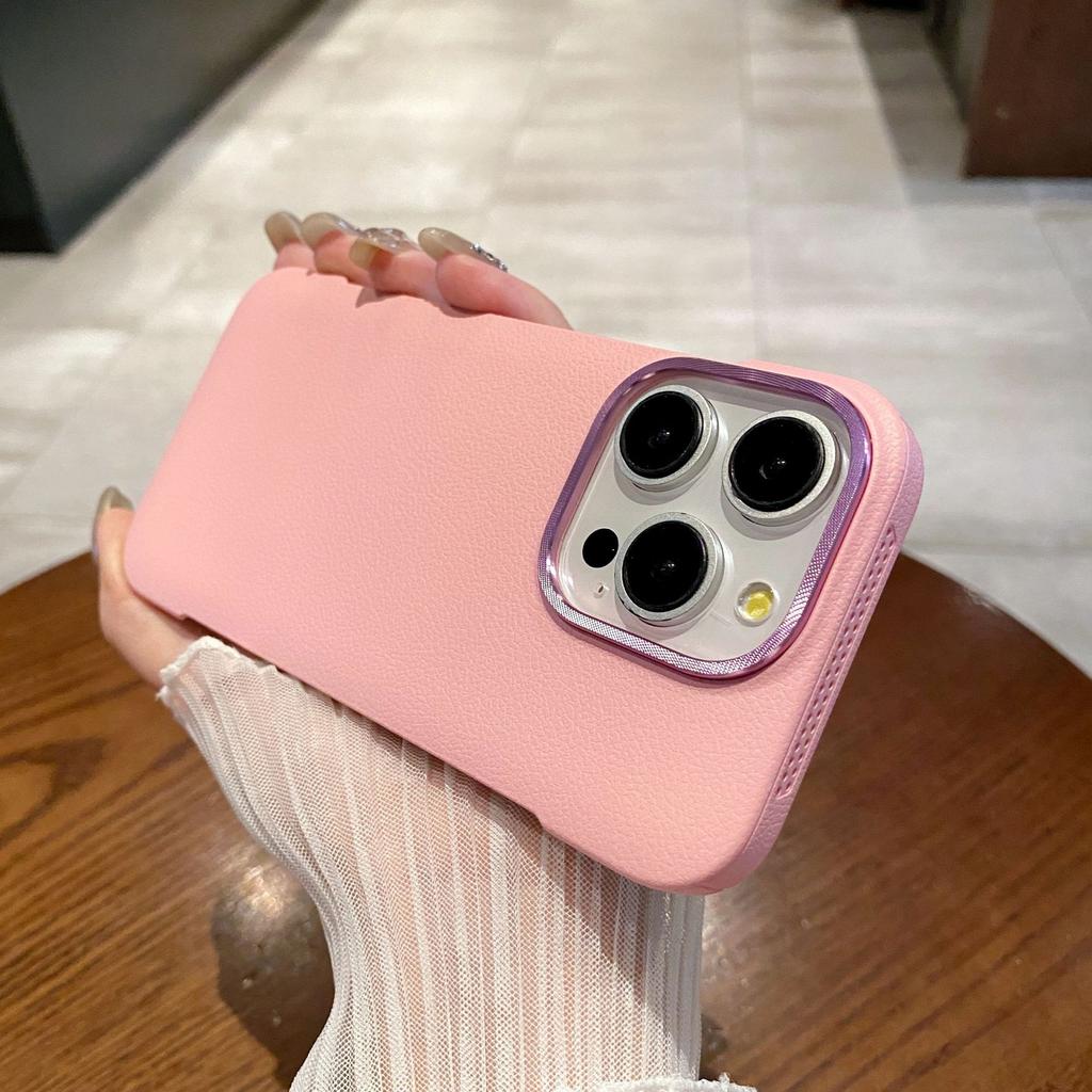 Suitable for IPhone 15promax with A Lychee Skin Texture Phone Case, 14 Ultra-thin Borderless Phone Case, 13iPhone12 Soft Case