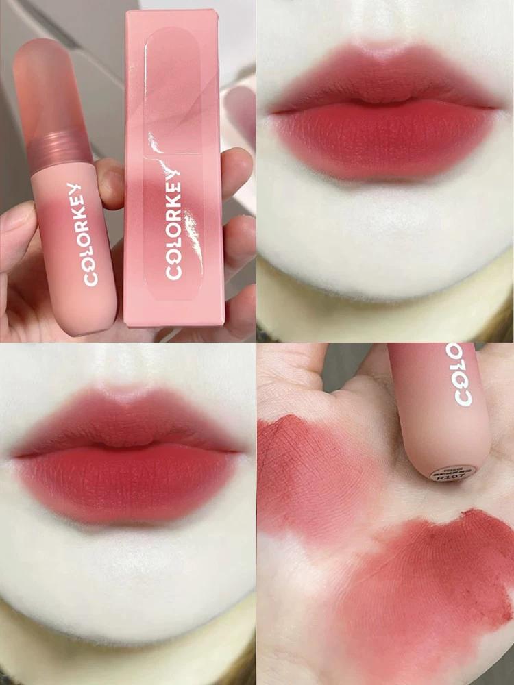 Colorkey Kelaqi Lip Lacquer R608 Small Paintball Small Colorful Egg Female Lip Mud Velvet Water Light Lip Lacquer Lipstick Genuine Goods