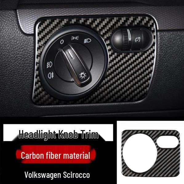Volkswagen Scirocco Interieur Kohlefaser Konsole, Schalthebelrahmen, Türgriff & Luftausströmer Aufkleber Zubehör