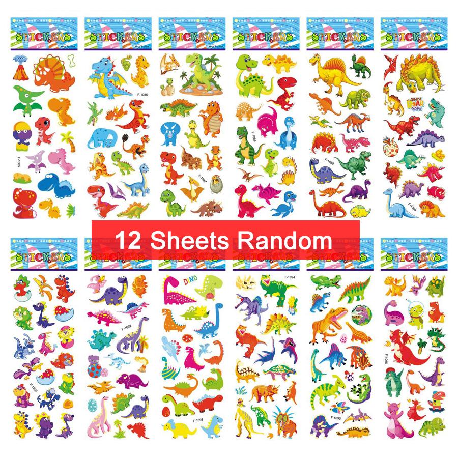 

12pcs/set Scrapbook Stickers Cartoon Style Stickers Scrapbook Album DIY Decoration Toy for Girls Boys Birthday Gifts TMZ