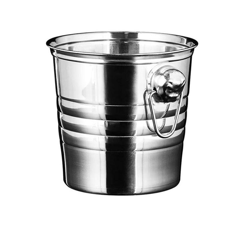 Ice Bucket with Double Hinged Handles Drink Chiller for Parties Easy to Clean Entertain with Ease Easy to Use and Clean S