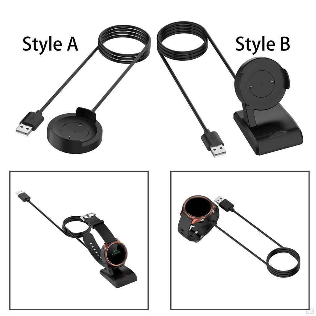 Ladegerät Smart Watch Dock Schwarz Magnetisch Professionelles Zubehör 1M USB-Kabel