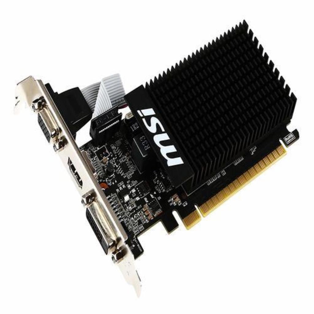MSI Fanless Low Profile GeForce GT 710 Graphics Card with 2GB Memory GT 710 2GD3H LP