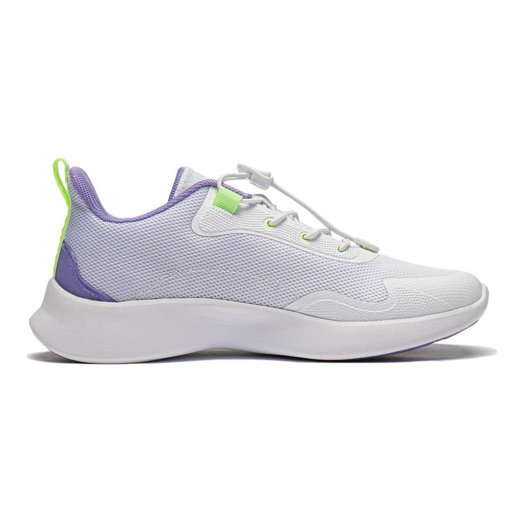 Li Ning Kids Comfortable Non-Slip Low-Top Casual Shoes Kids Sneakers White Purple YKCU038-6