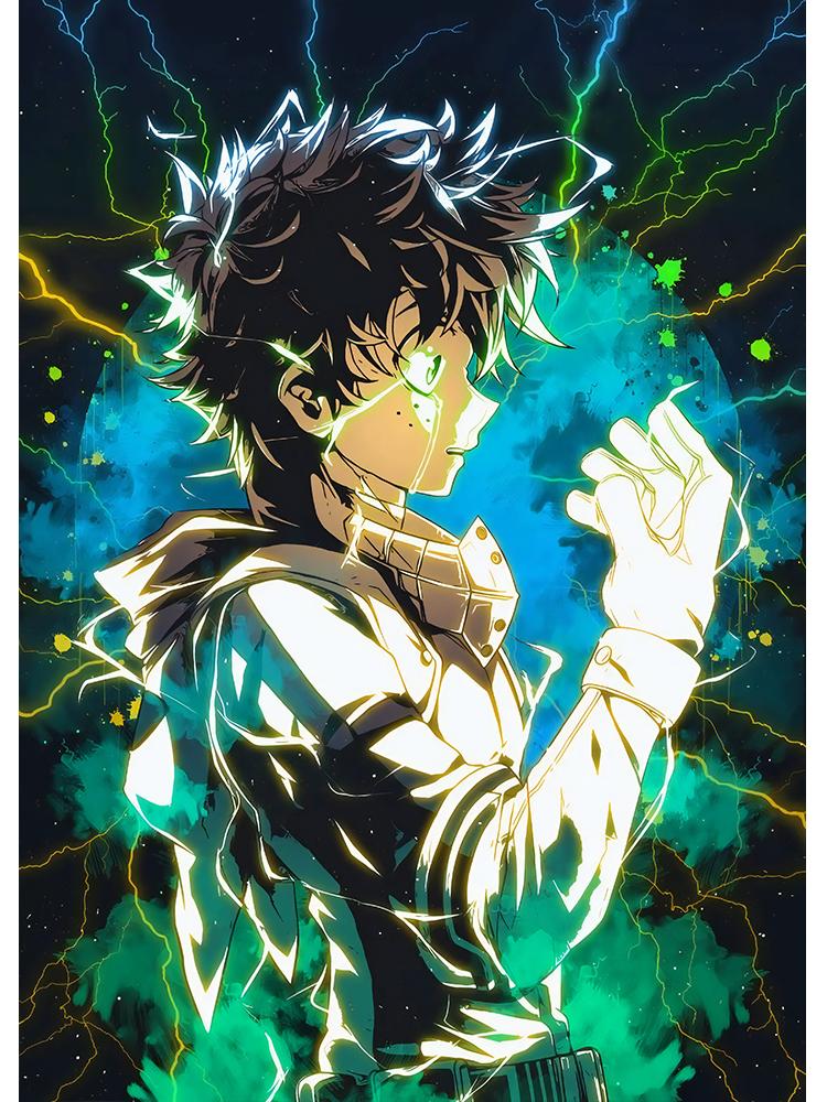 Japan Manga My Hero Academia Deku Poster Canvas Painting BNHA Midoriya Izuku Wall Picture For Living Room Home Decoration