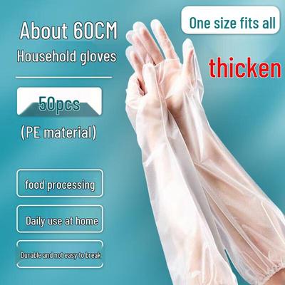 Disposable Waterproof Oil-Proof Extra Long Sleeve Gloves