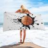 Basketball Beach Towels Microfiber Absorbent Bath Towel Outdoor Travel Sport Beach Towel for Adult Kids Quick Dry Swimming Cover