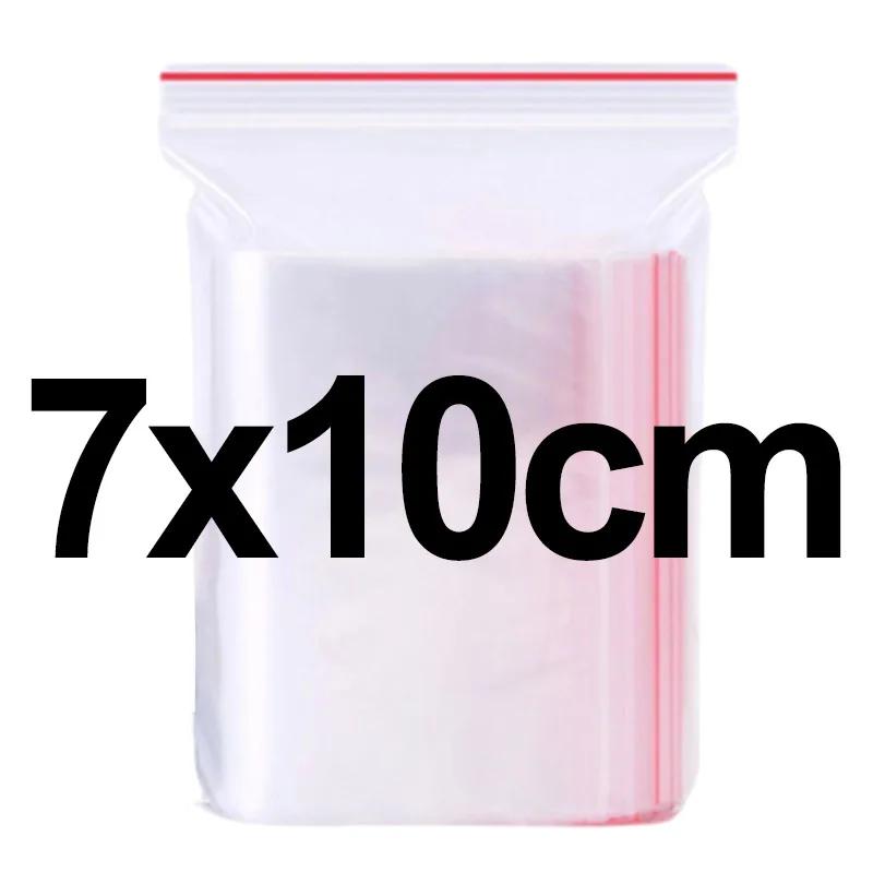 Transparente Zip-Verschlussbeutel Plastik Vakuum Aufbewahrungsbeutel für Kleinschmuck Küche Lebensmittelverpackung Wiederverschließbarer Heimverschlussbeutel