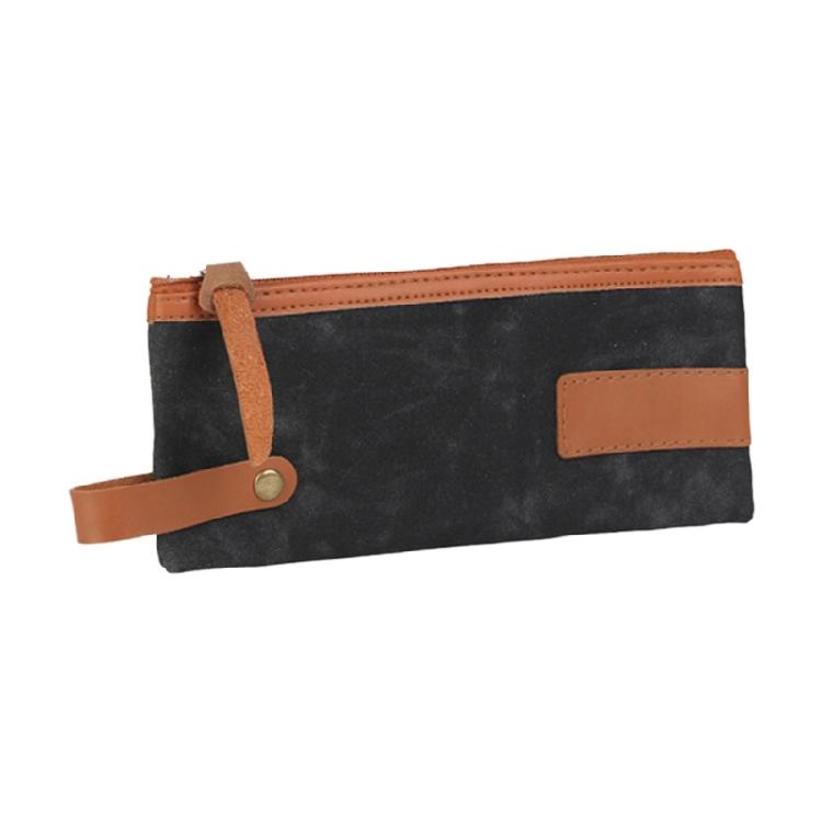 

School Canvas Pen Case Study Gear Storage With Classified Compartments Fabric For Daily Use чорний