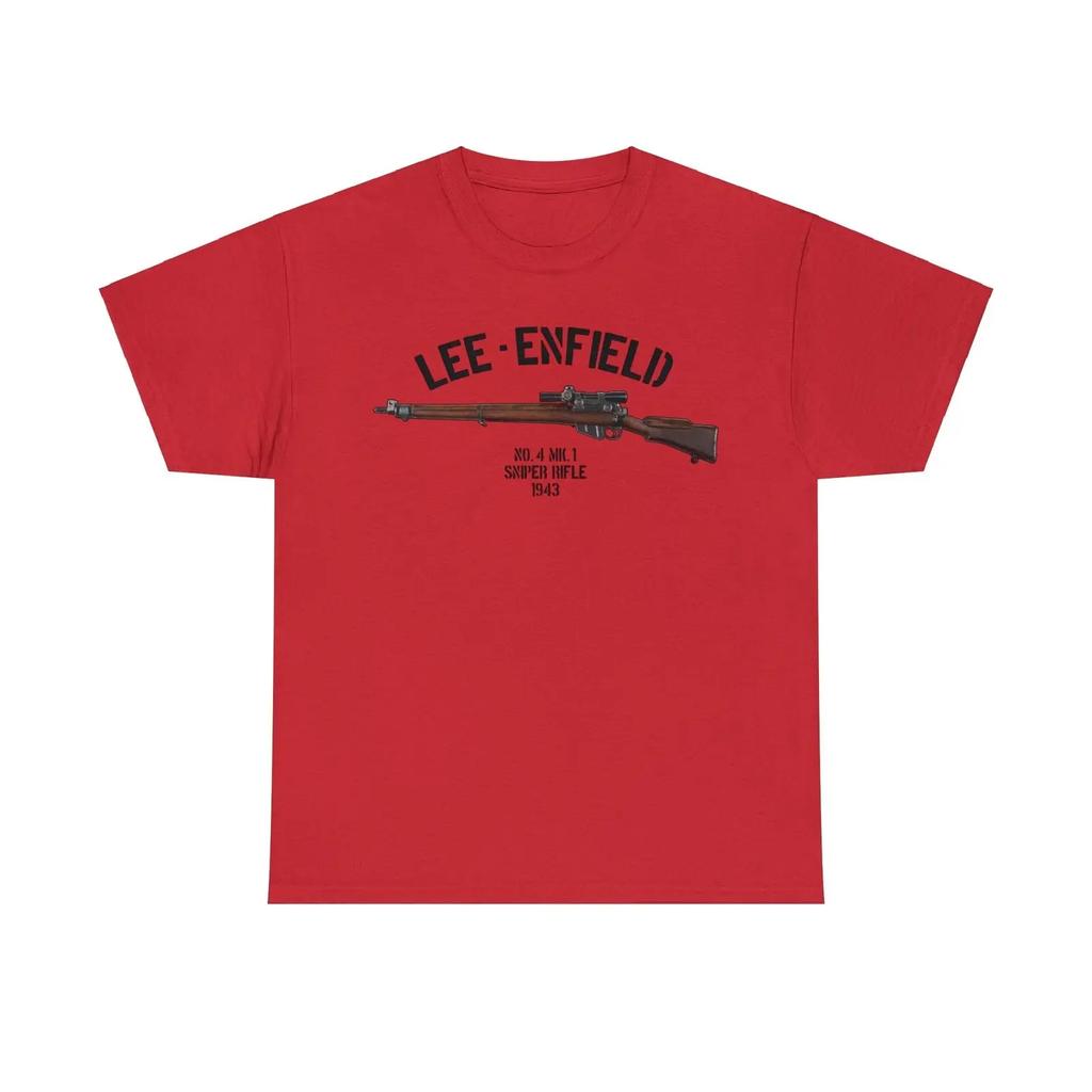 WWII British Army Enfield Sniper Rifle TShirt 100 Cotton ONeck Short Sleeve Summer Casual Mens Tshirt Size S3XL