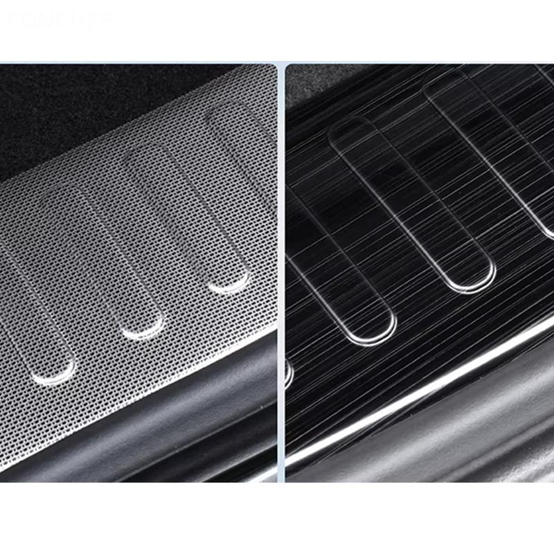 For Changan Deepal S7 S07 2024-2026 Rear Guard Plate Stainless Steel Snow Pattern Wear-resistant Trunk Guard Plate Auto Supplies