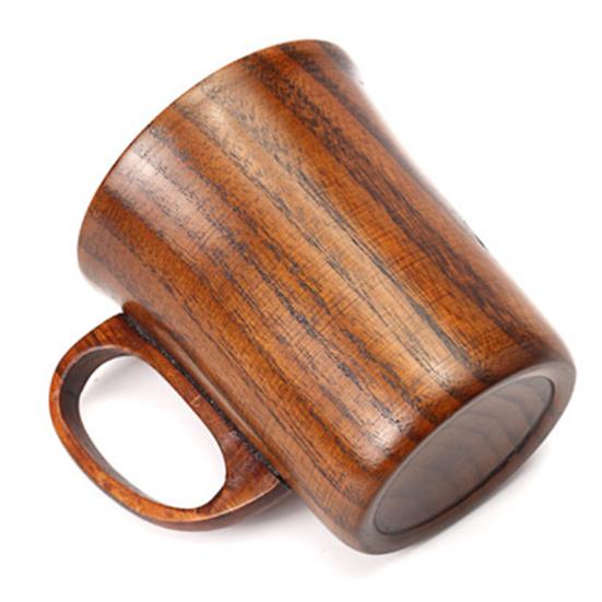 Home Wooden Coffee Mug Cup With Handle Tea For Drinking Office Espresso