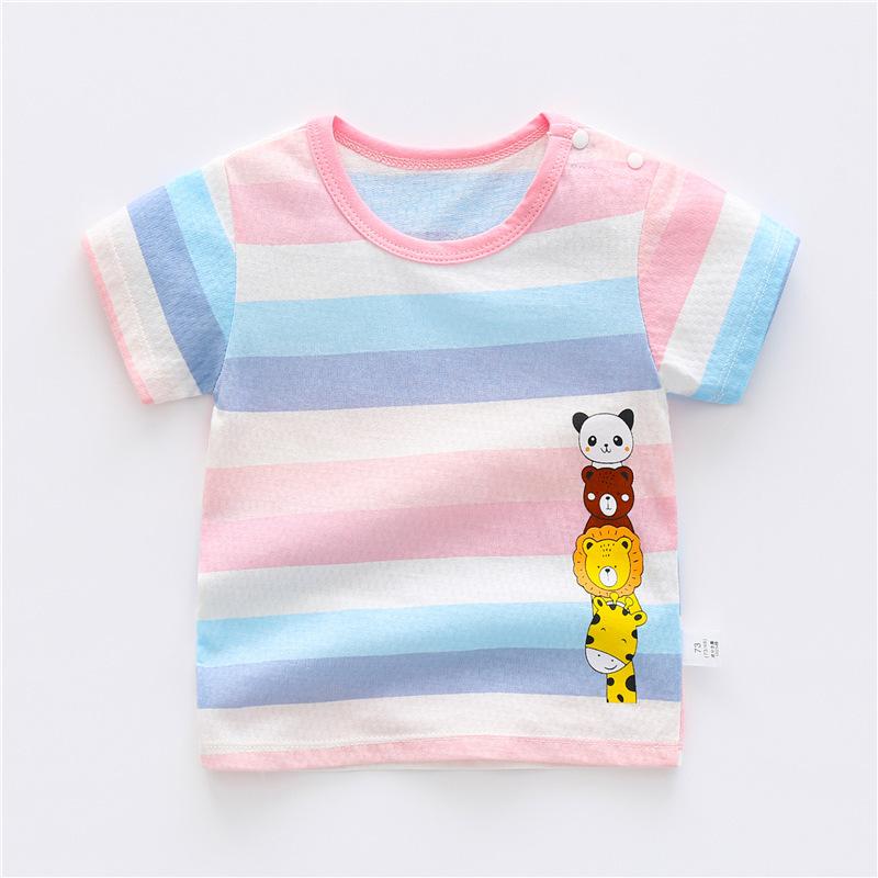 Baby Top Pure Cotton Short-sleeved Baby Girl Summer Thin Children's Clothing 0 Years Old 1 Boy T-shirt 3 Children Half-sleeved Children