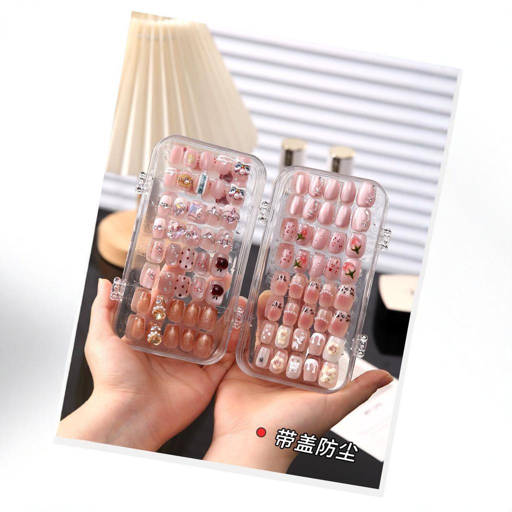 Nail Art Dustproof Transparent Organizer Storage Box and Display Book