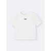 GU by Uniqlo Girls Rib Crop Logo T Jr