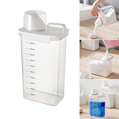 Easy To Use Laundry Detergent Container Versatile Measuring Cup Storage Canister Practical Food Storage Sealed Container